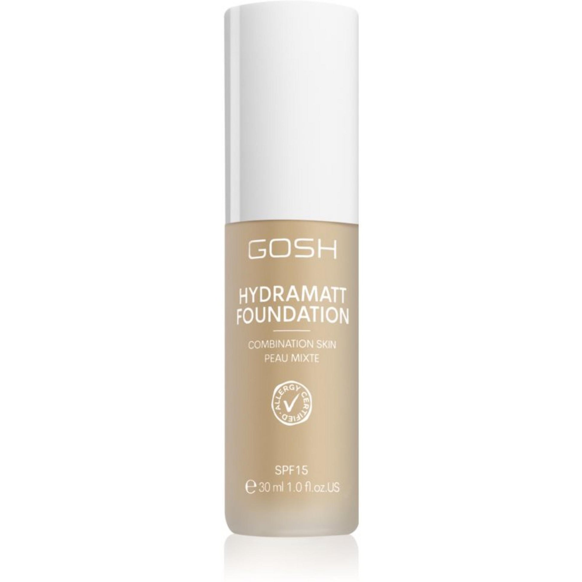 Gosh Gosh, Hydramatt, Matt, Flüssige Grundierung, 004N, Hell Neutral, SPF 15, 30 ml Regular