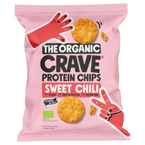 The Organic Crave Protein Chips Sweet Chili Bio