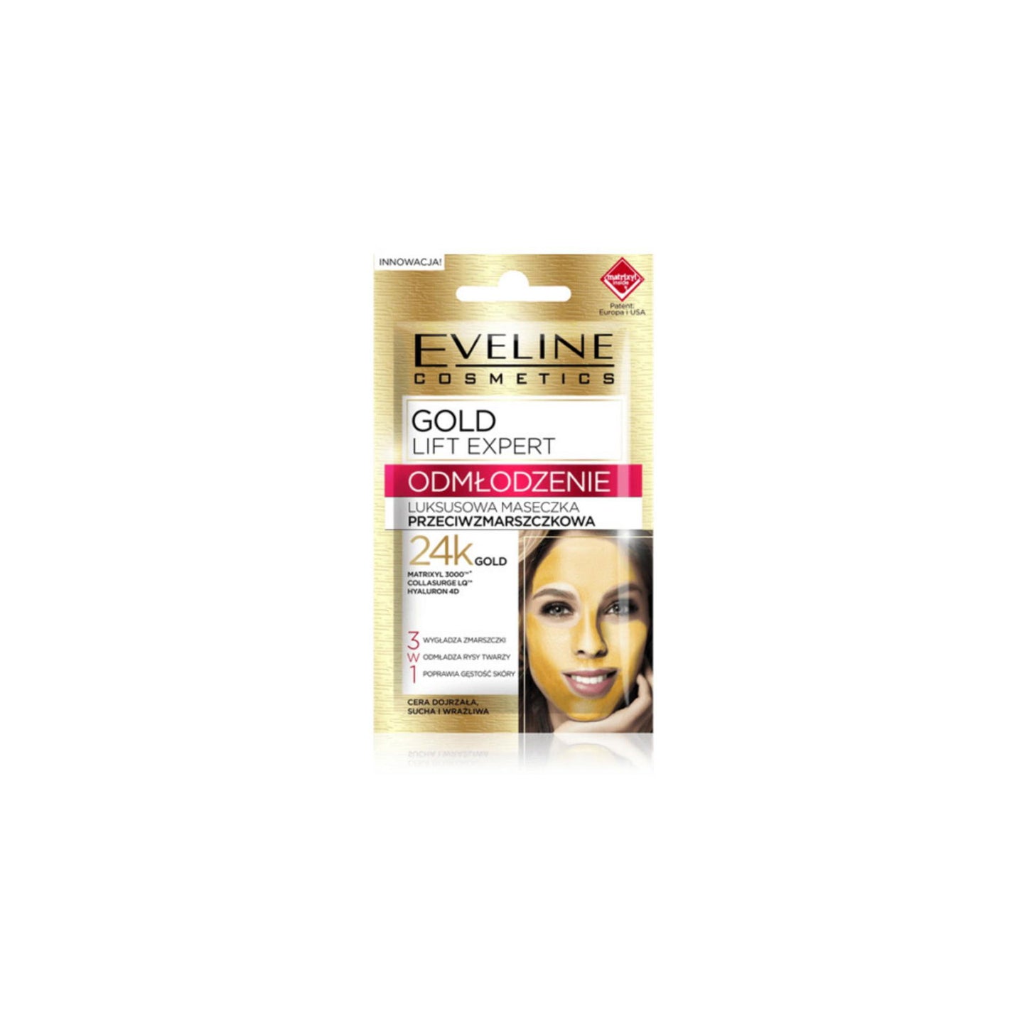 Eveline Cosmetics Eveline Cosmetics, Gold Lift Expert, Anti-Aging, Wöchentlich, Crememaske, Für das Gesicht, 7 ml Regular