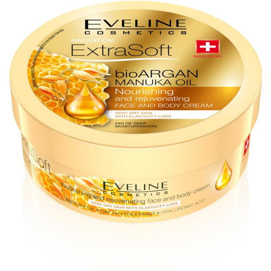 Eveline Cosmetics Eveline Cosmetics, Bio Organic, Argan & Manuka Oil, Hydratation, Täglich, Sahne, Für Gesicht & Körper, 175 