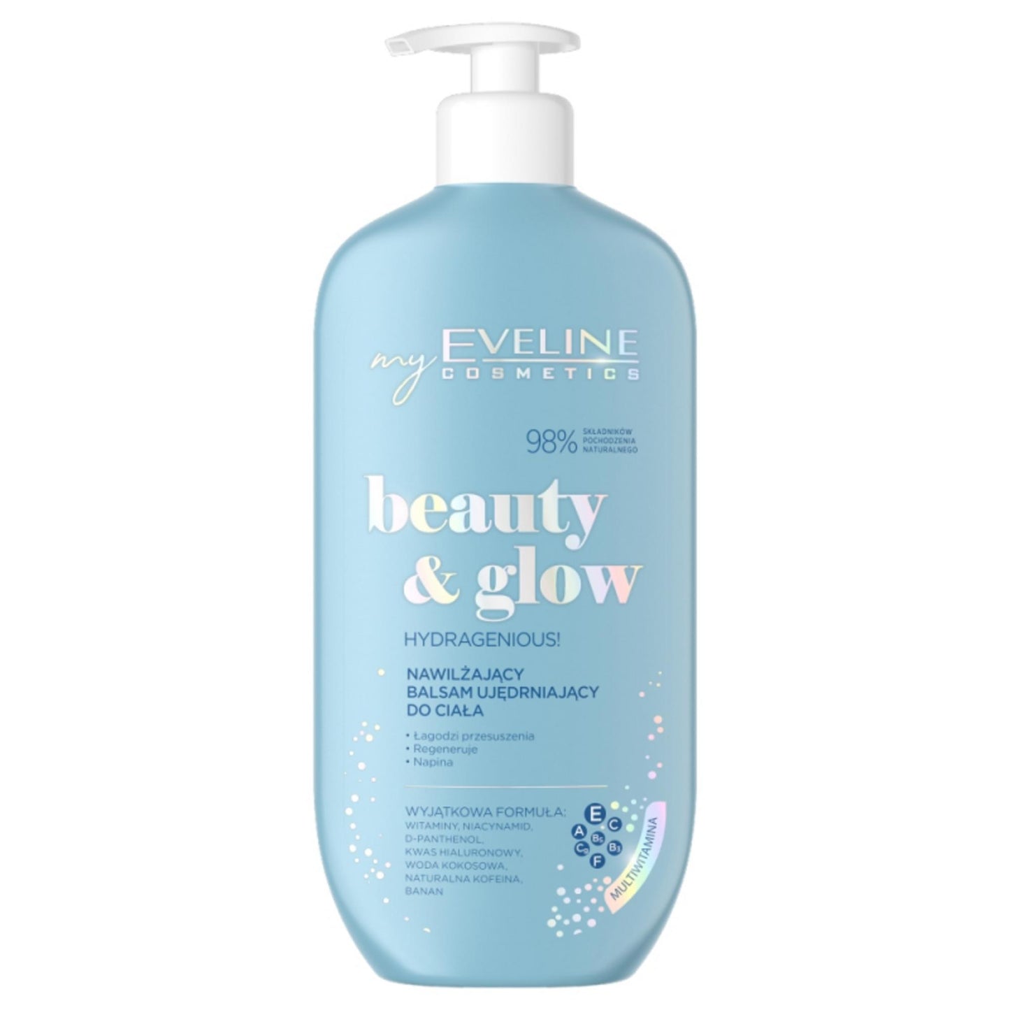 Eveline Cosmetics Beauty & Glow Körperlotion 350 ml – Vegane Pflege für straffe Haut
