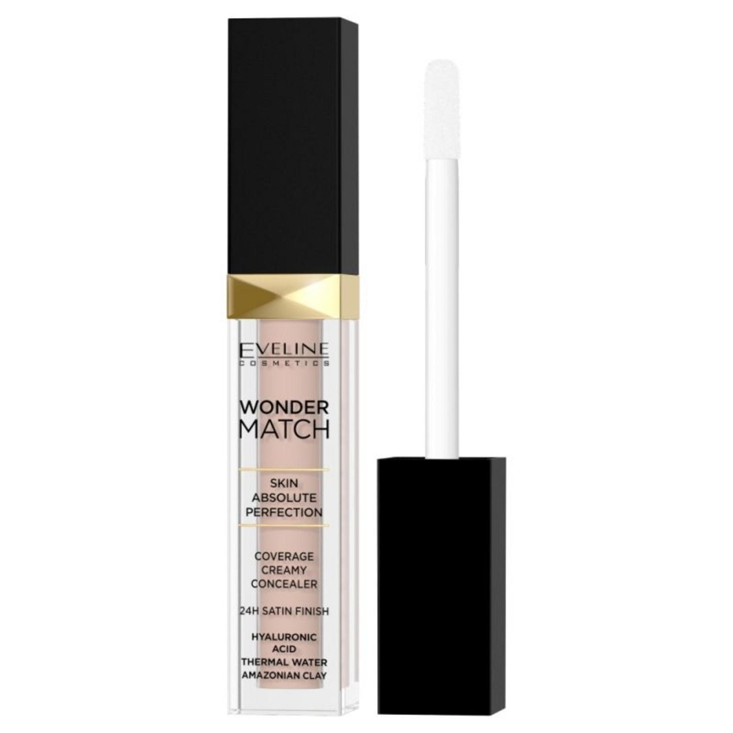 Eveline Cosmetics Eveline Cosmetics, Wonder Match, Hyaluronsäure, Satinfarbe, Creme-Concealer, 20, Pfirsich, 6.8 ml Regular