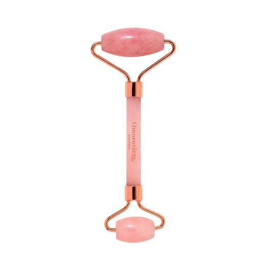 OMOROVICZA OMOROVICZA Rose Quartz Roller Gesichtsroller aus Rosenquarz für die Hautpflege Kosmetik