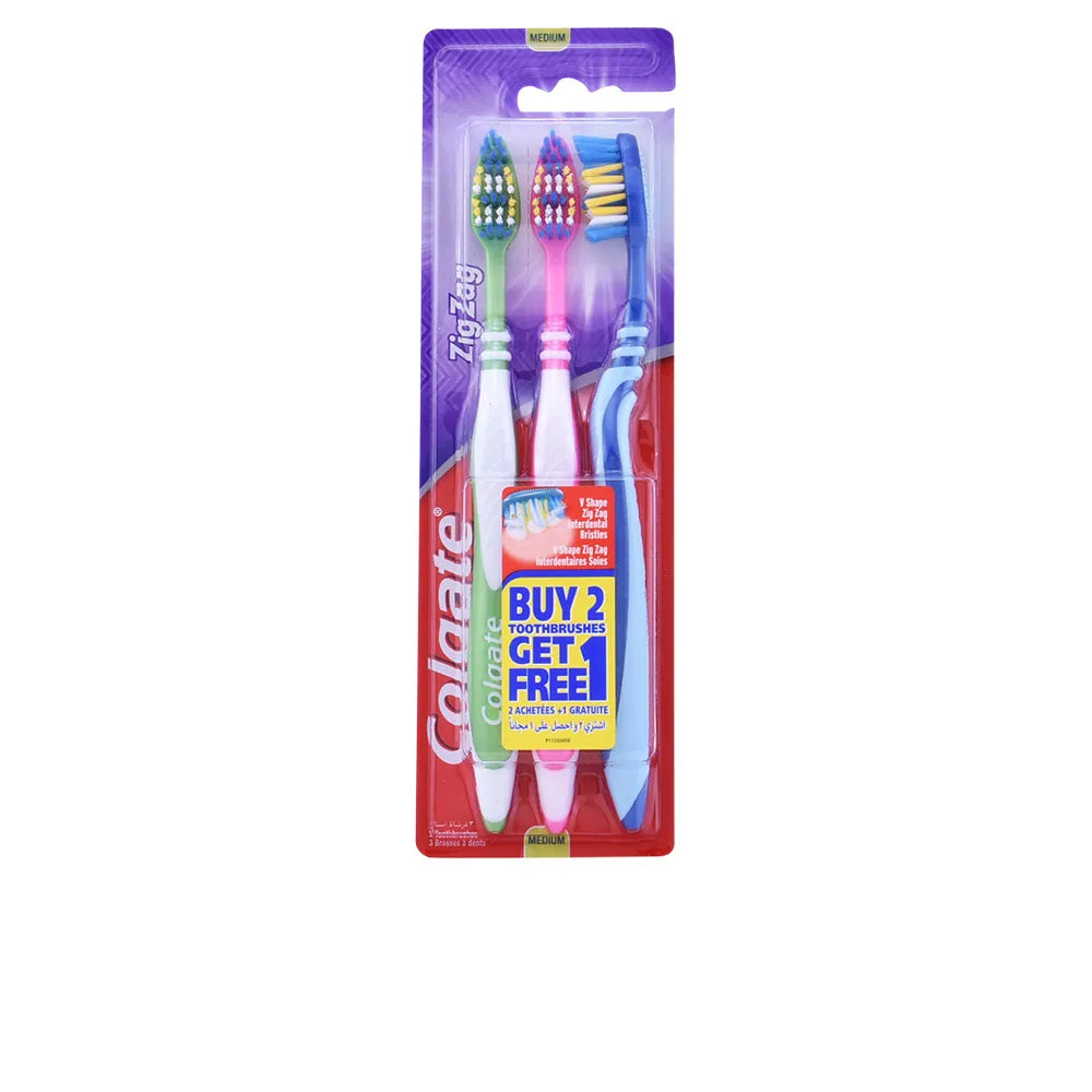Colgate Zig Zag Medium Zahnbürste 3 Einheiten