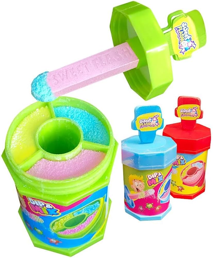 Sweet Flash Dip & Mix saure Lollipop mit Pulver zum dippen 35g – Detailansicht