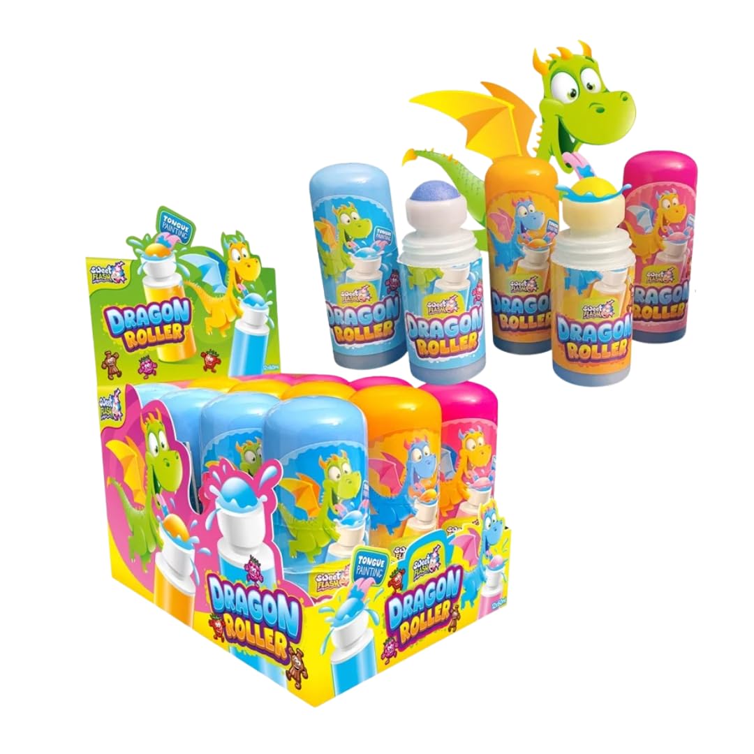 Dragon Roller mit Zungenfärber 60ml Himbeere, Erdbeere und Cola