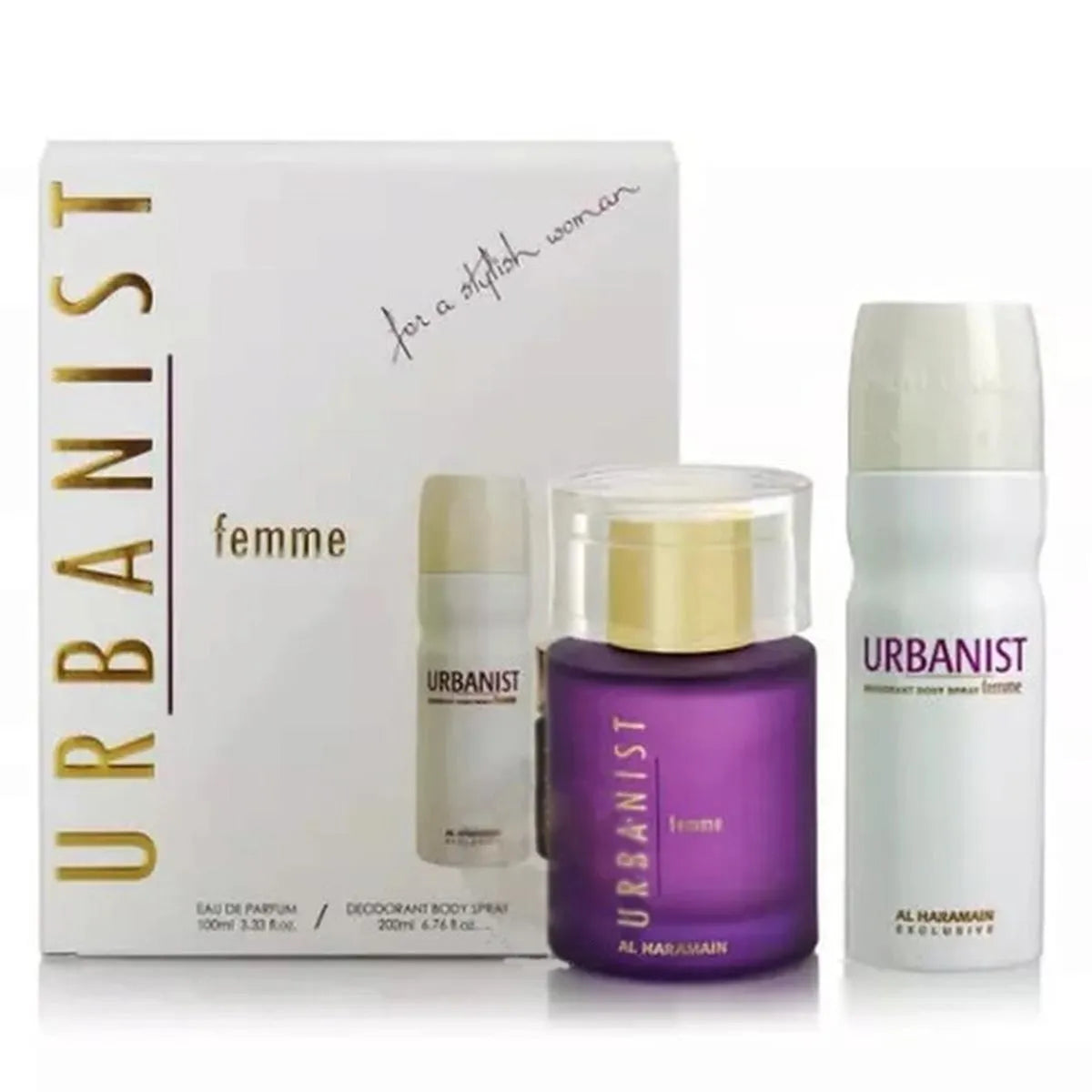 AL HARAMAIN AL HARAMAIN Urbanist Femme Eau de Parfum 100 ml Spray und Desodorante Corporal 200 ml Parfüm