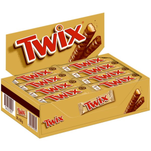 Twix Riegel 32x50g im Thekendisplay von Twix