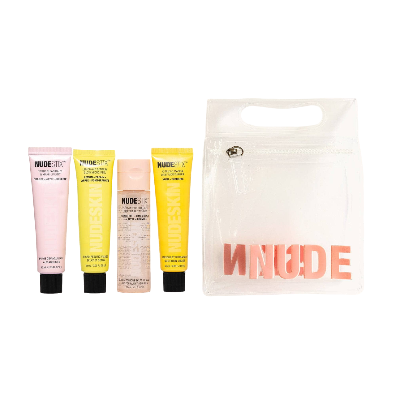 Nudestix Nudestix 4 Steps Citrus Renew Set Gesichtspflege 4-teilig mit Maske, Balm, Creme und Tonic Bodylotion