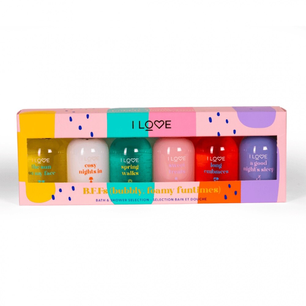 I Love I Love Bubbly Foamy Funtimes Set 6 x 100 ml Hydrating Duschgel für alle Hauttypen