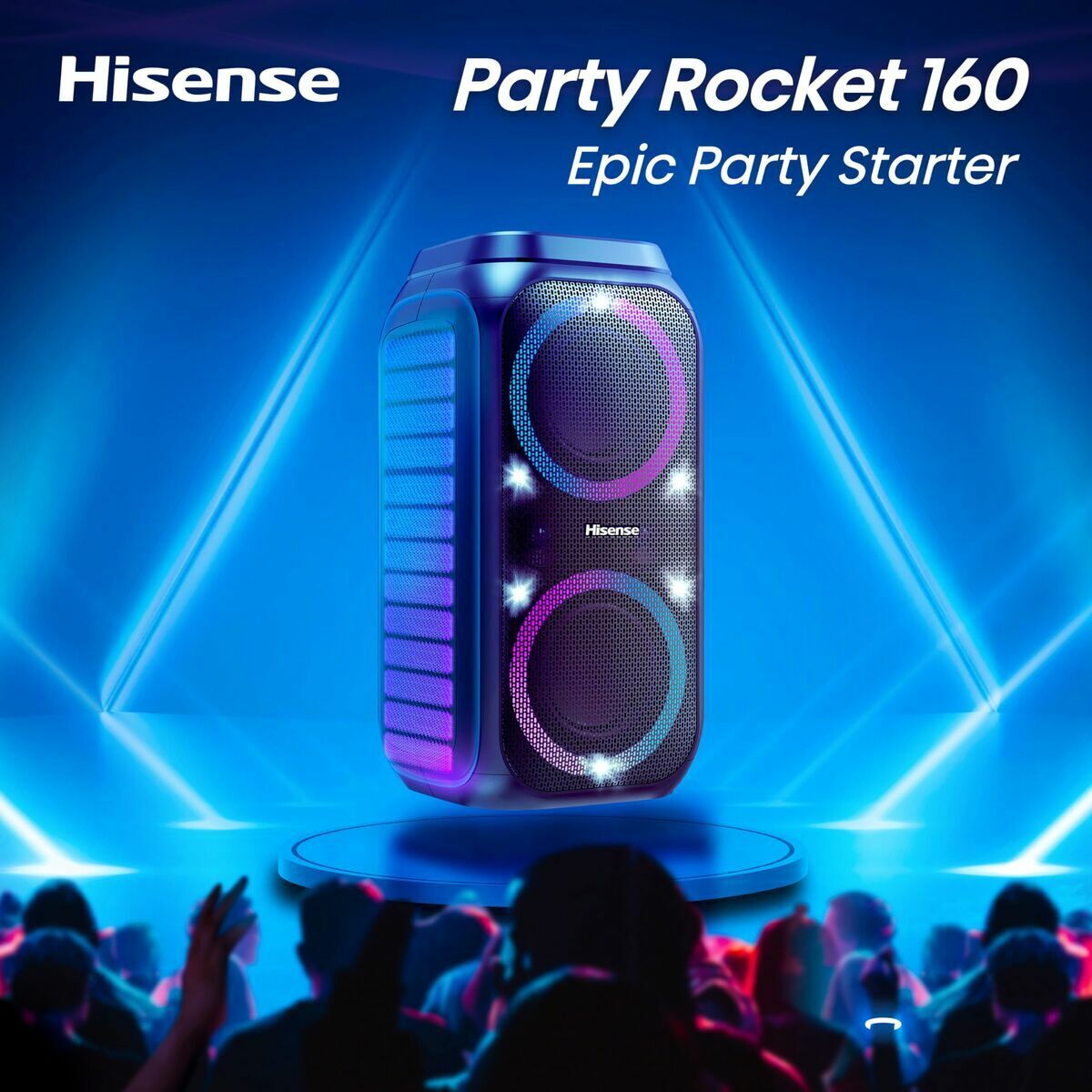 Hisense Tragbare Bluetooth-Lautsprecher Hisense Party Rocket160 Schwarz