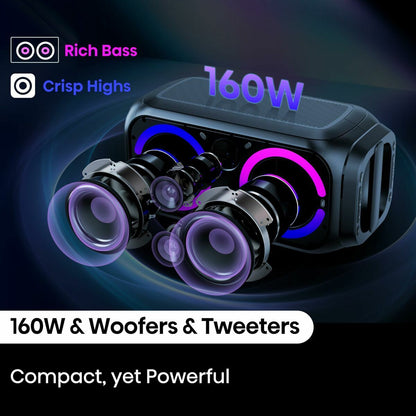 Hisense Tragbare Bluetooth-Lautsprecher Hisense Party Rocket160 Schwarz