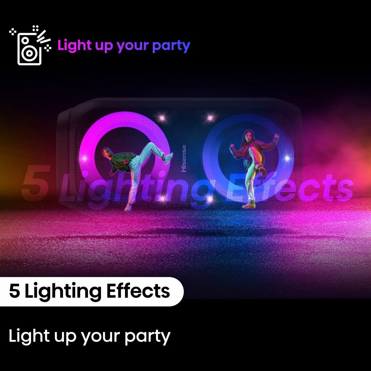 Hisense Tragbare Bluetooth-Lautsprecher Hisense Party Rocket160 Schwarz