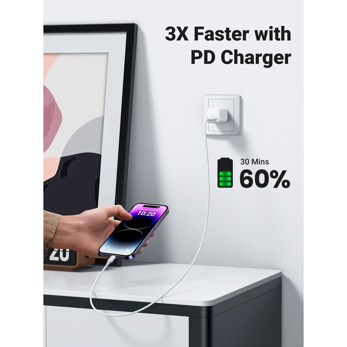 Ugreen Usb Auf Lightning Verbindungskabel Ugreen 10493 Weiß 1 M