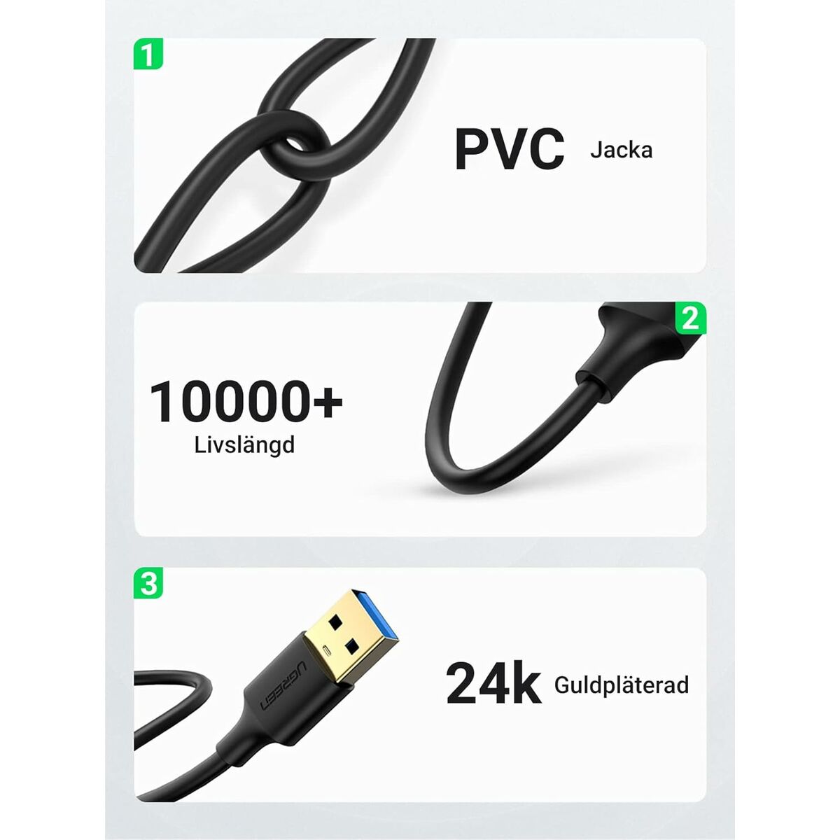 Ugreen Usb Auf Lightning Verbindungskabel Ugreen 50737 Silberfarben