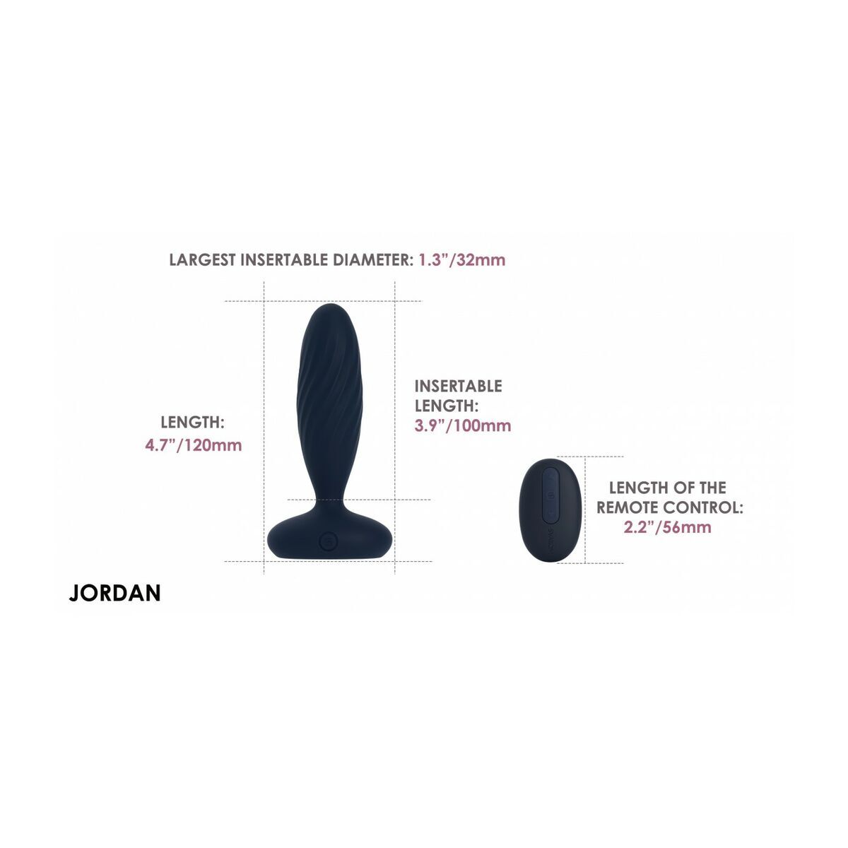 Svakom Anal Plug Schwarz (10 cm) mit Fernbedienung