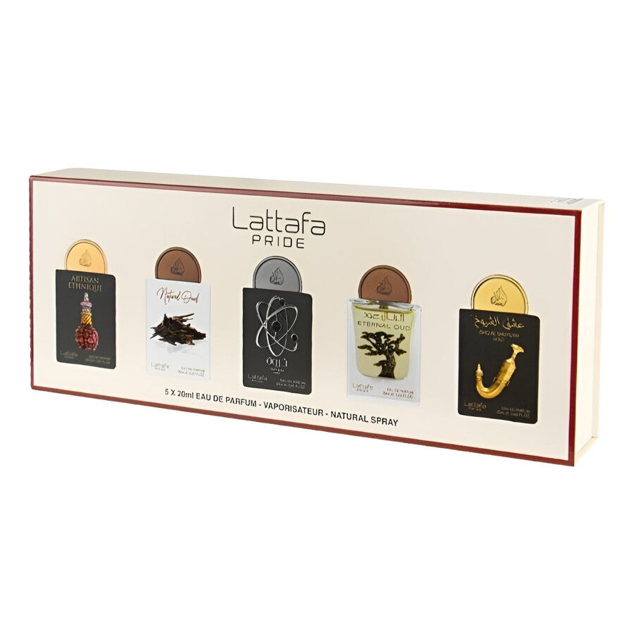 Lattafa Parfümset Set Lattafa: Artisan Ethnique, Eau De Parfum, For Women, 20 ml + Natural Oud, Eau De Parfum, For Women, 20 