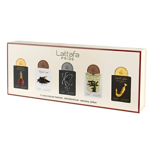 Lattafa Parfümset Set Lattafa: Artisan Ethnique, Eau De Parfum, For Women, 20 ml + Natural Oud, Eau De Parfum, For Women, 20 