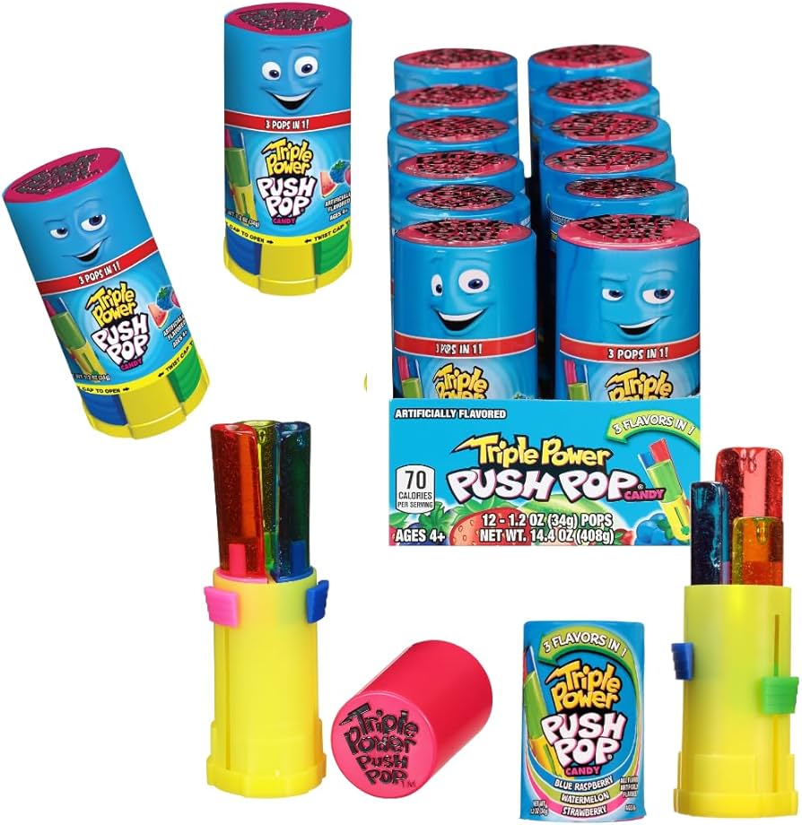 Bazooka Triple Push Pop 34g