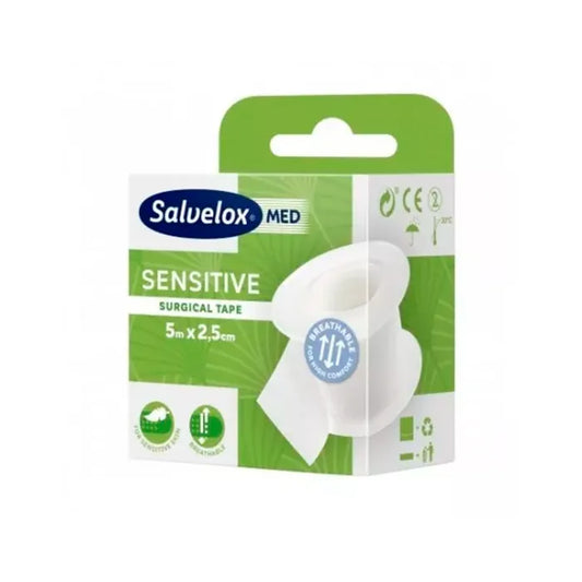 SALVELOX Med Tape Nachfüllpack 10 Stück 2,5 cm x 5 m medizinisches Klebeband Kosmetik