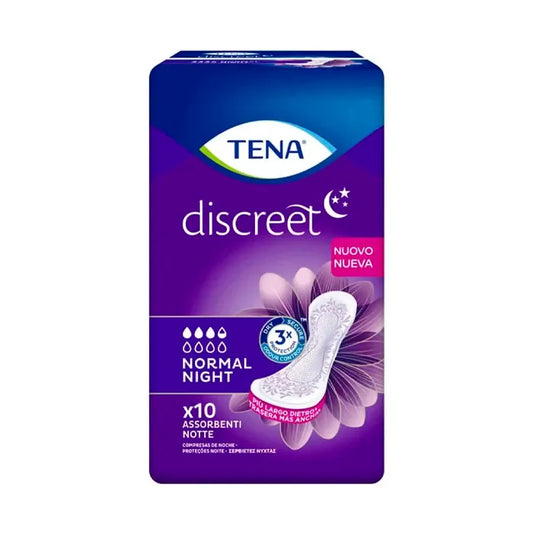 TENA Discreet Normale Nacht Einlagen 10 Stück Kosmetik