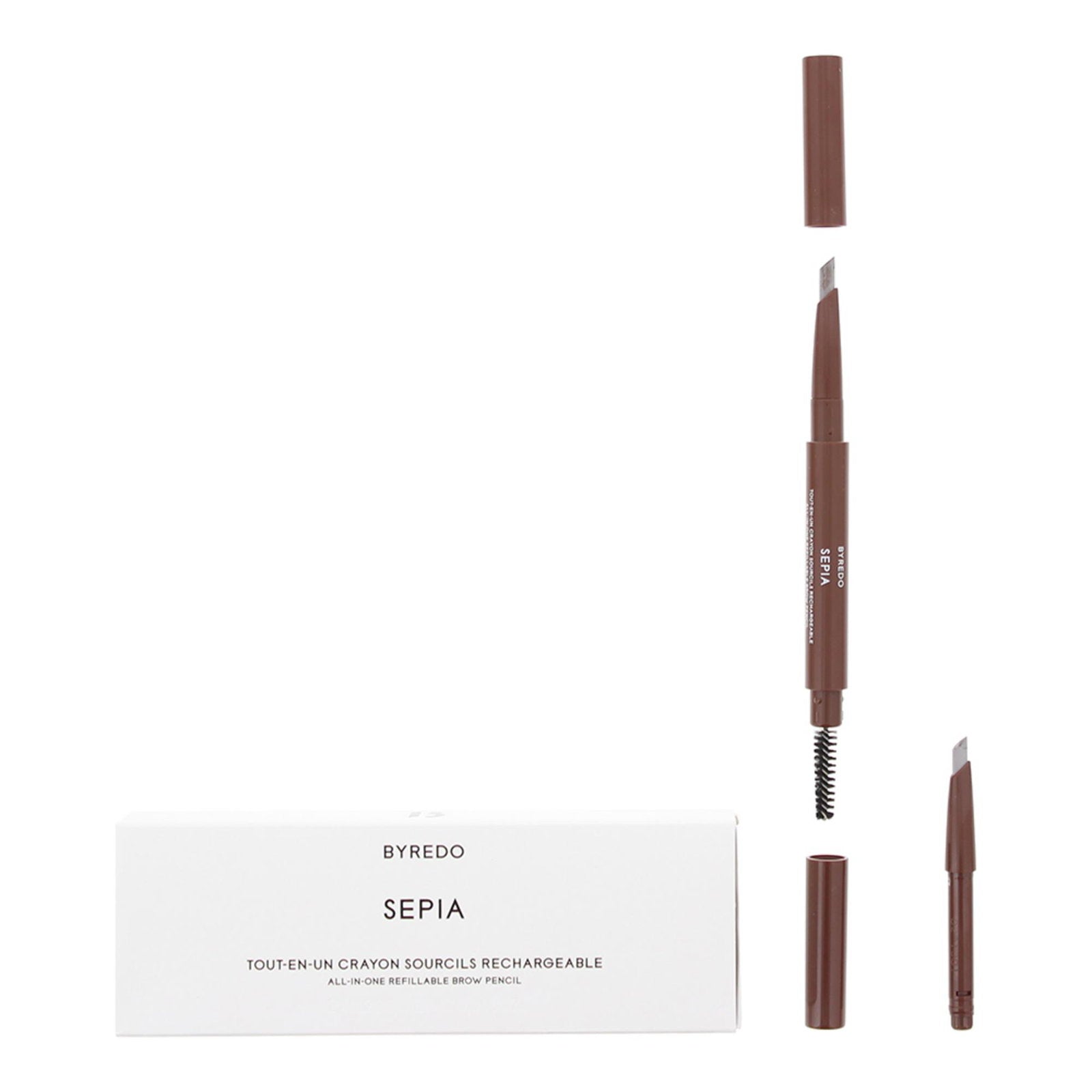 Byredo Byredo, All-In-One, Präzision, Beidseitig, Augenbrauencreme-Stift & Bürste 2-in-1, 02, Sepia, 0.5 g Regular