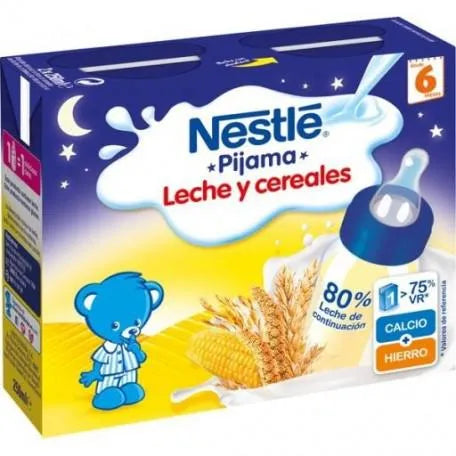 NESTLE NESTLE Papillas De Leche mit 8 Cereales 2 x 250 ml Babynahrung Kosmetik