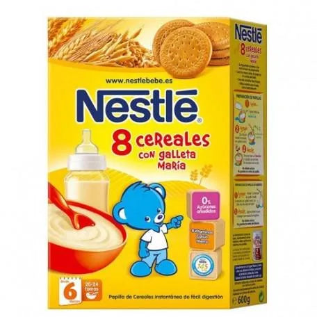 NESTLE NESTLE Papilla De 8 Cereales Integrales Con Galleta María 600 g Babybrei Kosmetik