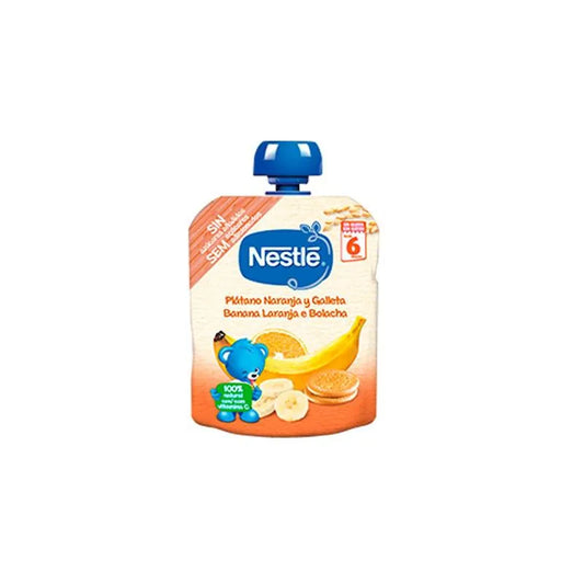 NESTLE Bolsita Plátano Naranja und Galleta 90g ab 6 Monaten Kosmetik