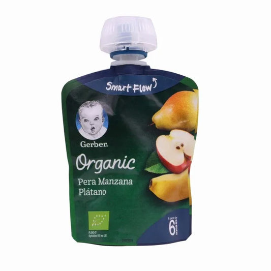 GERBER Organic Birne Apfel Banane 4X Kosmetikprodukt