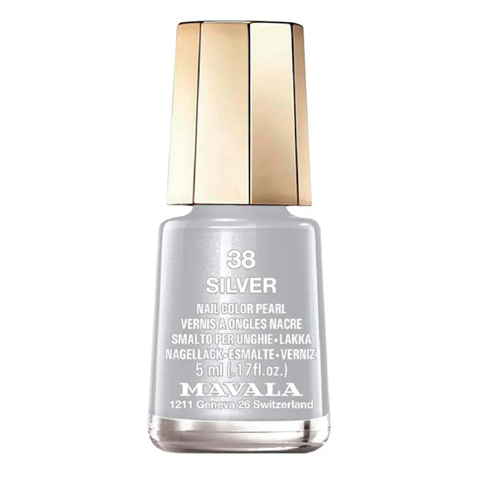 MAVALA MAVALA Nagellack 38 Silver 5 ml Silberner Nagellack Farbe 38