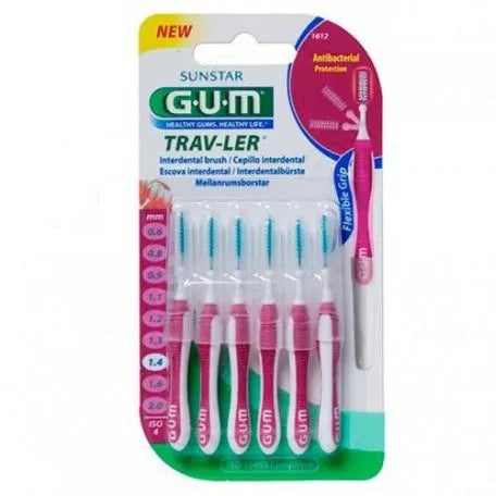 GUM GUM Interdentalbürsten Proxabrush 6 Stück zur Proxabürstenauslösung Sonnenpflege