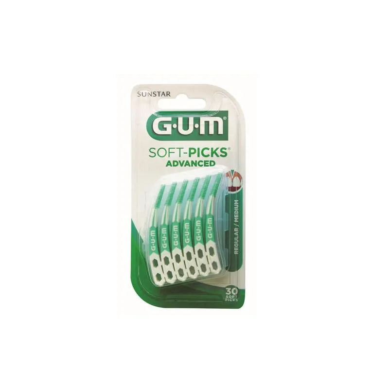 GUM GUM Soft-Picks Advanced Zahnzwischenraumbürsten 30 Stück regelmäßig Kosmetik