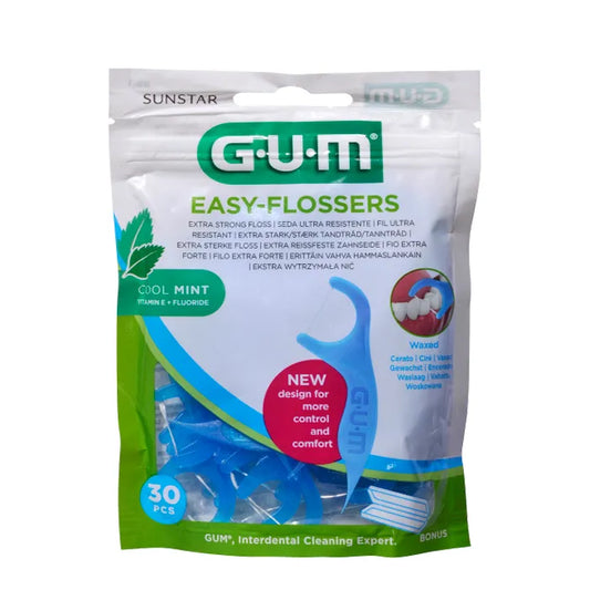 GUM GUM Sunstar Easy Flossers Cool Mint mit Vitamin E und Fluor 30 Stück Sonnenpflege