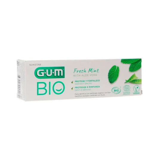 GUM Bio Zahnpasta Gel Minze 75 ml natürliche Zahnpflege ohne Fluorid Kosmetik