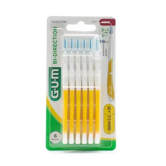 GUM Bi-Direction XL Interdentalbürsten 1,4 mm 6 Stück Kosmetik