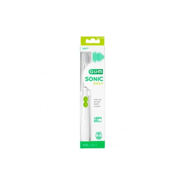 GUM GUM Gum Sonic Daily batteriebetriebene elektrische Zahnbürste weiß Kosmetik