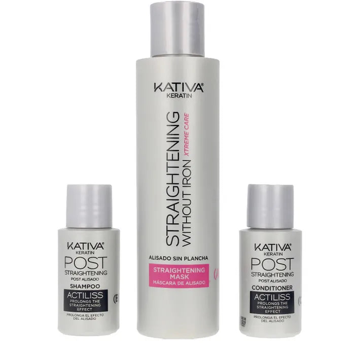 KATIVA KATIVA Keratin Anti-Frizz Smoothing Xtrem Care 30 Tage Set 3 Teile ohne Glätteisen Kosmetik
