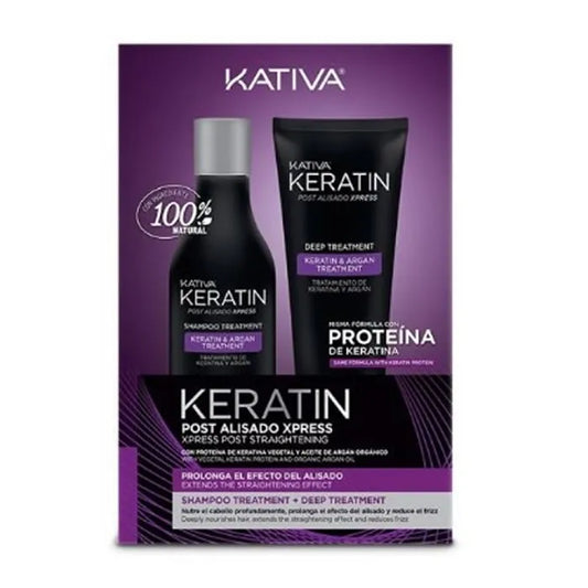 KATIVA Kativa Keratin Post Smoothing Xpress Set 2 Artikel Haarpflege Set Kosmetik