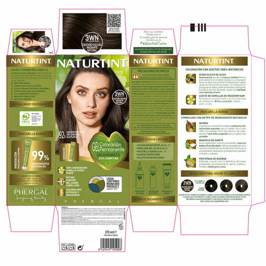 Naturtint Tinte Sin Amoniaco 3wn-Castaño Oscuro Radiante Natural 170ml