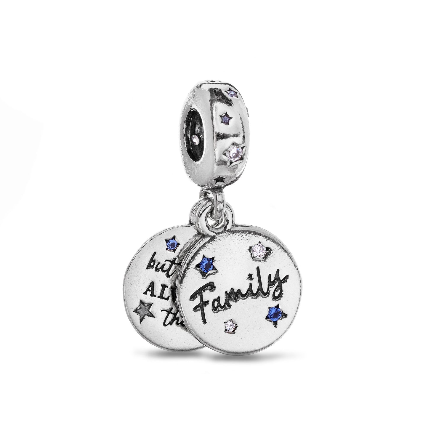 PANDORA JEWELRY Mod. FAMILY LOVE DOUBLE DANGLE CHARM