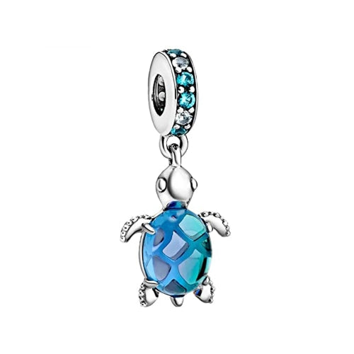 PANDORA Mod. BLUE GALAXY STAR & MOON SAFETY CHAIN CHARM – Produktansicht
