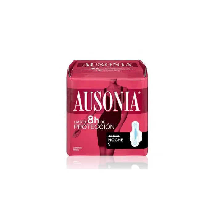 AUSONIA AUSONIA Damenbinden Nacht mit Flügeln 9 Stück Kosmetik