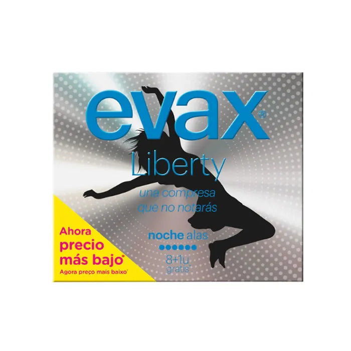 EVAX EVAX Liberty Nacht Normal Damenbinden mit Flügeln 12 Stück Kosmetik