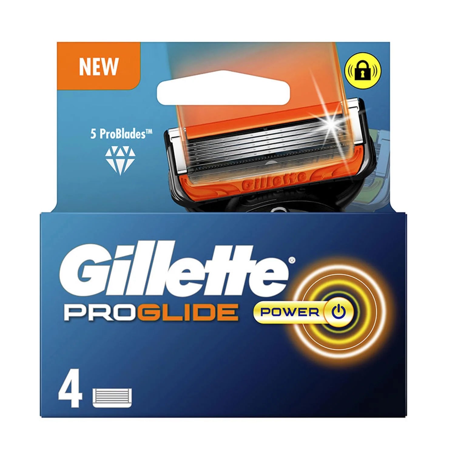 GILLETTE Gillette Fusion Proglide Power Rasierer mit 4 Ersatzklingen Nachfüllpack Kosmetik