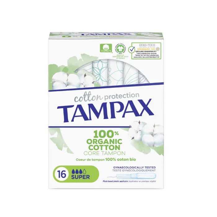 TAMPAX TAMPAX Organic Super Tampon 16 Stück Bio Baumwolle Tampons Kosmetik