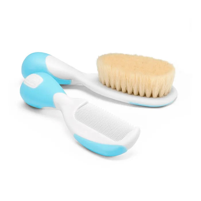 CHICCO CHICCO Blaue Naturhaarbürste und Kamm Set 1 Stück Haarpflege