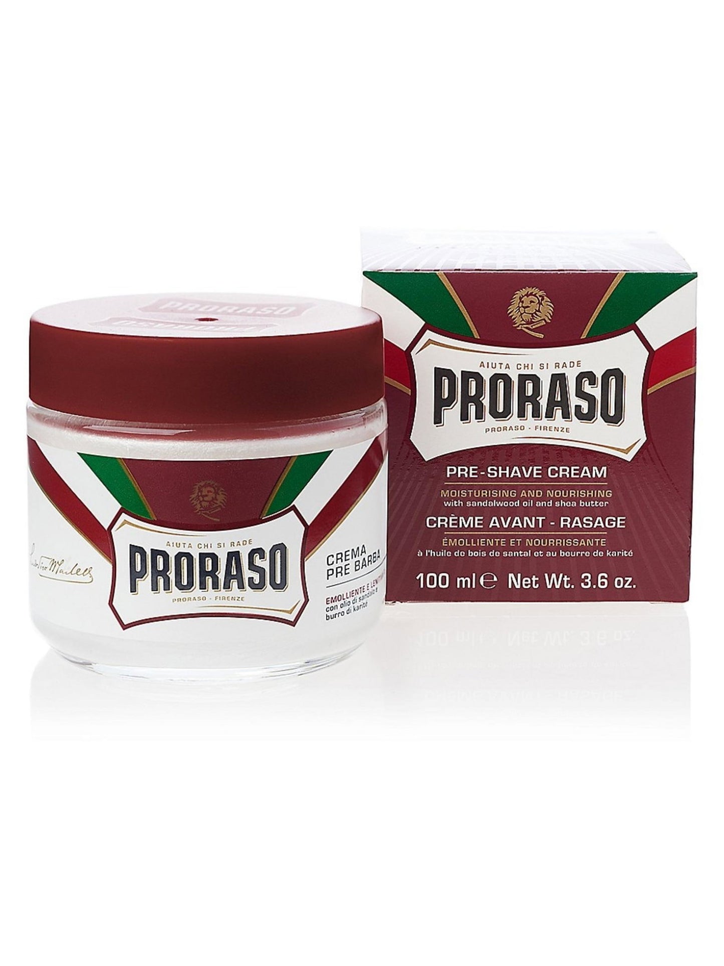 Proraso Proraso, Red Sandalwood, Weichmachen, Vor-Rasiercreme, 100 ml Regular