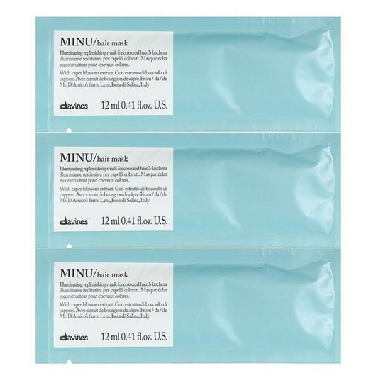Davines Minu Haarbehandlungs-Crememaske 12 x 12 ml – Farbgeschütztes Haar pflegen