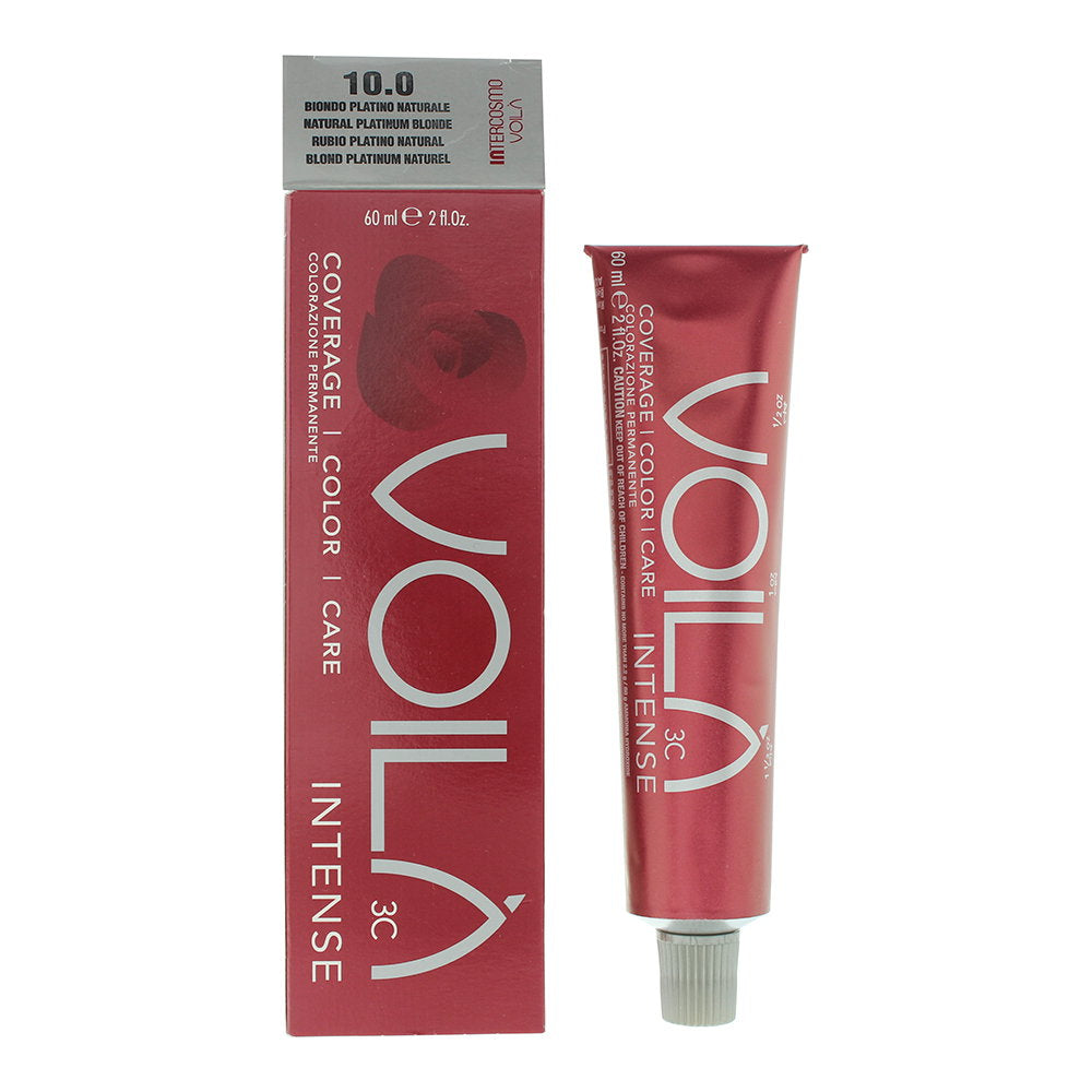 Intercosmo Intercosmo, Voila 3C Intense, Permanente Haarfarbe, 10.0 Natural Platinum Blonde, 60 ml Regular